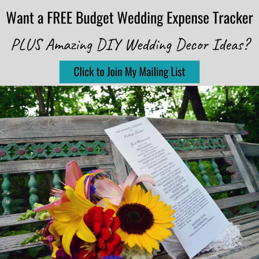 budget wedding email optin