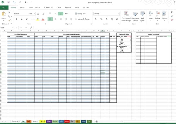 excel for budgets